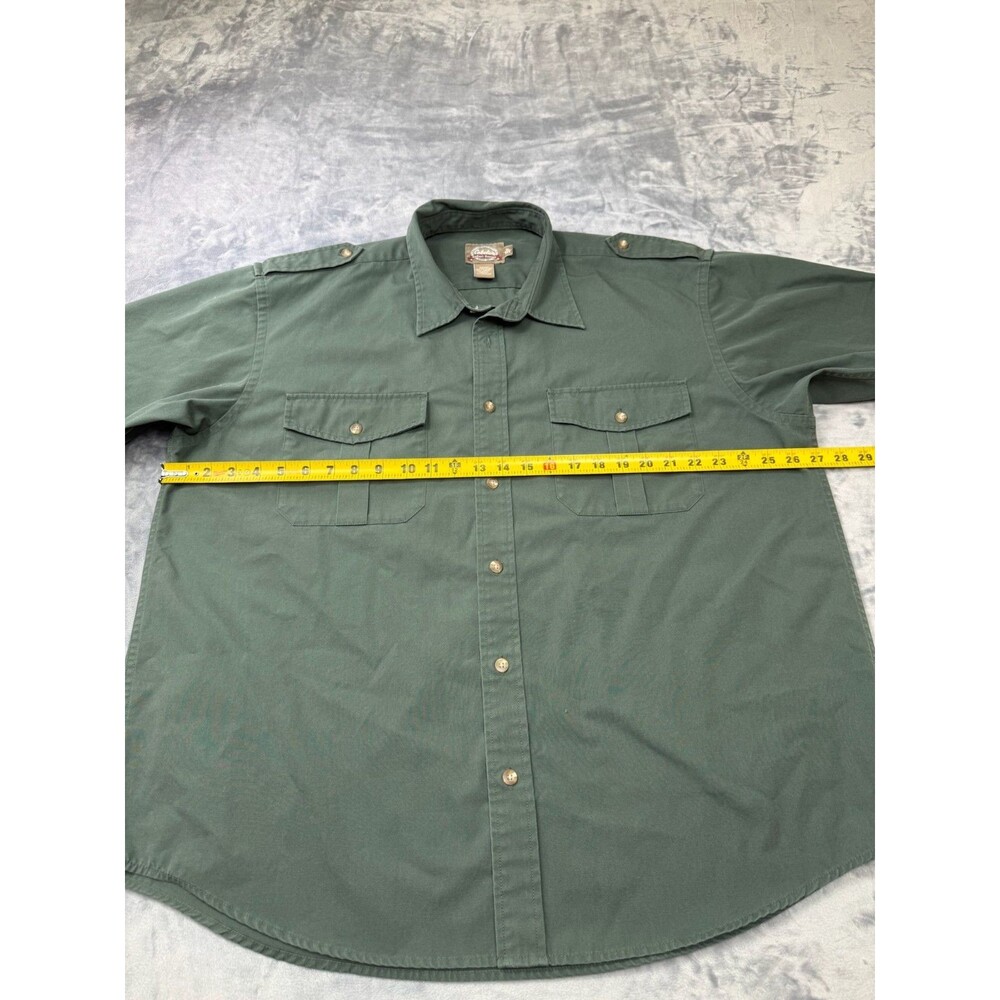 Cabelas Safari Series Mens XL Green Short Sleeve Fishing Hiking Shirt Outdoor - Picture 7 of 7